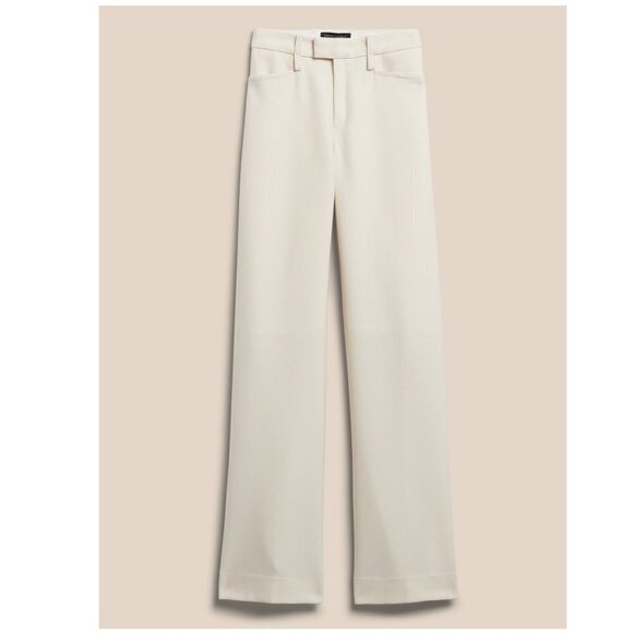 NWT! Banana Republic Women's Ivory Lido Wide Leg Wool Pants - Multiple 🧡 - Picture 4 of 5
